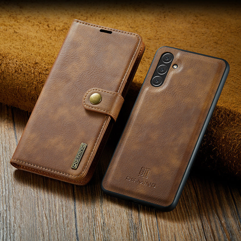 2-in-1 leather flip case with detachable cover for Samsung Galaxy
