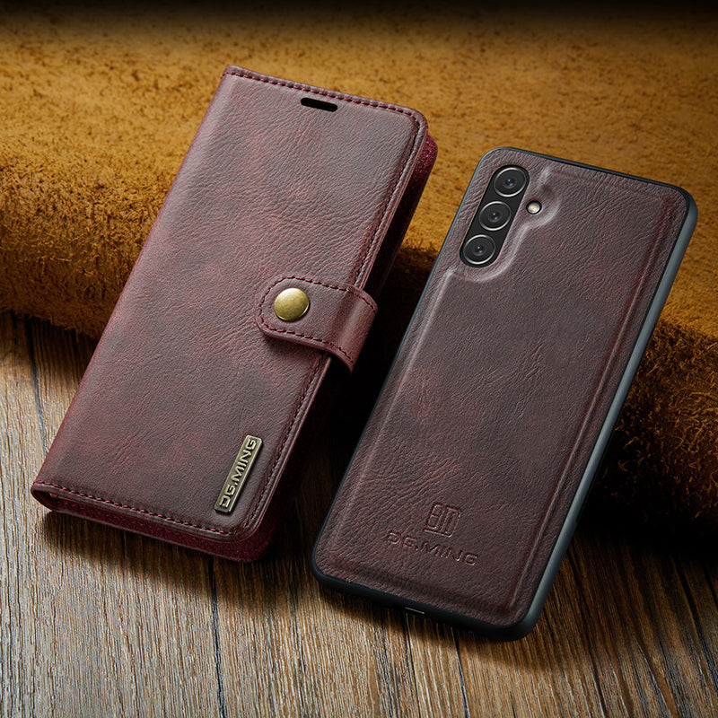 2-in-1 leather flip case with detachable cover for Samsung Galaxy