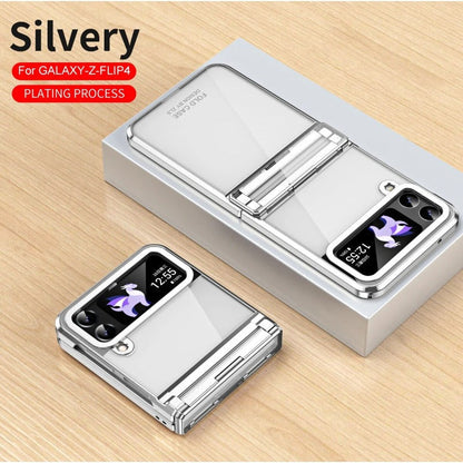 Transparent galvanic phantom hinge phone case for Samsung Galaxy Z Flip 5 4