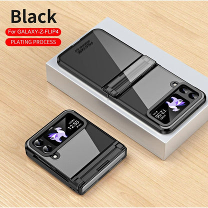 Transparent galvanic phantom hinge phone case for Samsung Galaxy Z Flip 5 4