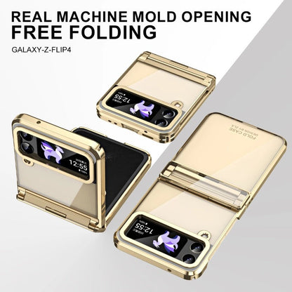 Transparent galvanic phantom hinge phone case for Samsung Galaxy Z Flip 5 4