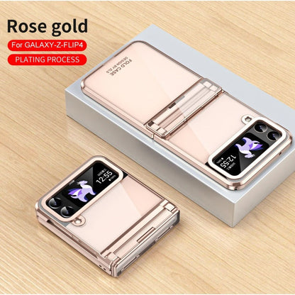 Transparent galvanic phantom hinge phone case for Samsung Galaxy Z Flip 5 4