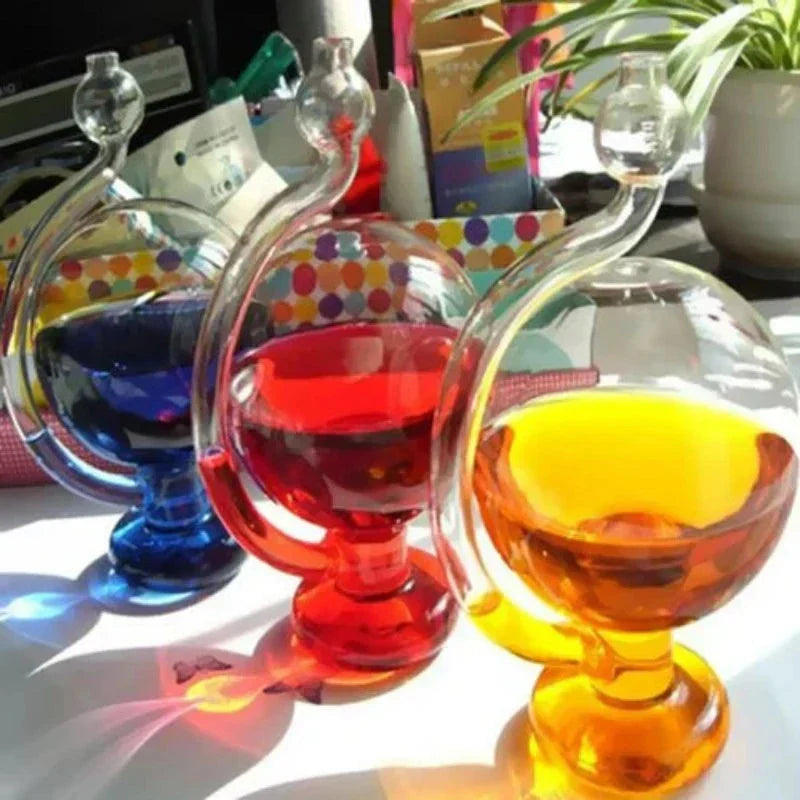 Weather Forecast Barometer in Glass Skanto | Elegant Weather Station | Home & Office Decor