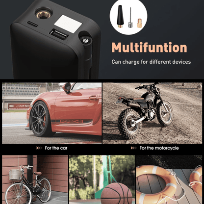 BowLift | Rechargeable Tyre Inflator Cordless Battery Powered Pump