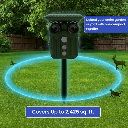 BowLift | Ultrasonic Solar Deer Repeller | 5 Adjustable Modes. Waterproof & Eco-Friendly for Home Gardens and Yards