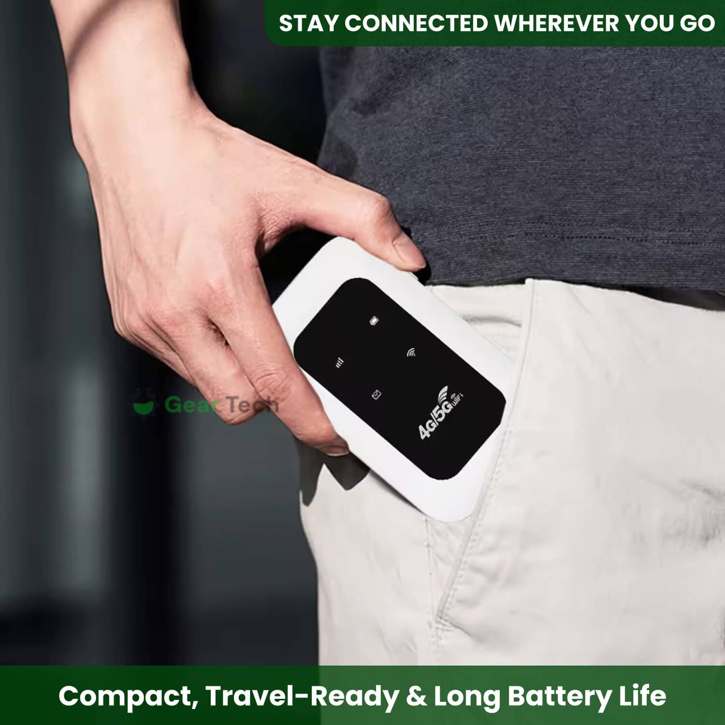 Skanto | Portable 5G Wi-Fi Router | Secure, High-Speed Connection for Travel and Home Use
