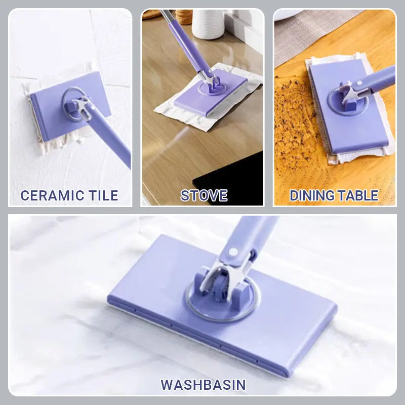 Hands-free Cleaning Mop for Wet Wipes – Clean without Bending