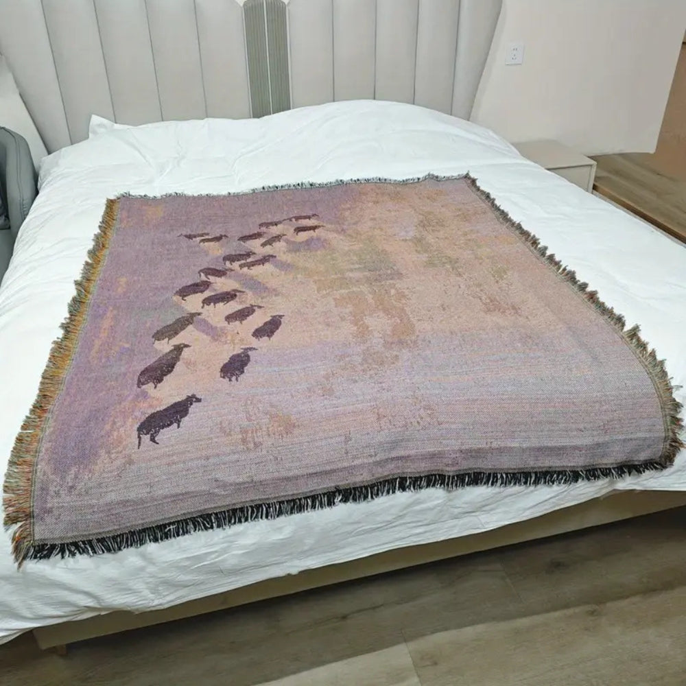 Skanto | Frida Sheep Woven Throw Blanket