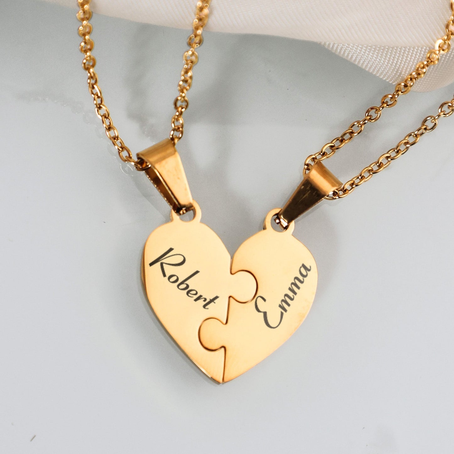 BowLift | Personalized Family Heart Puzzle Necklace