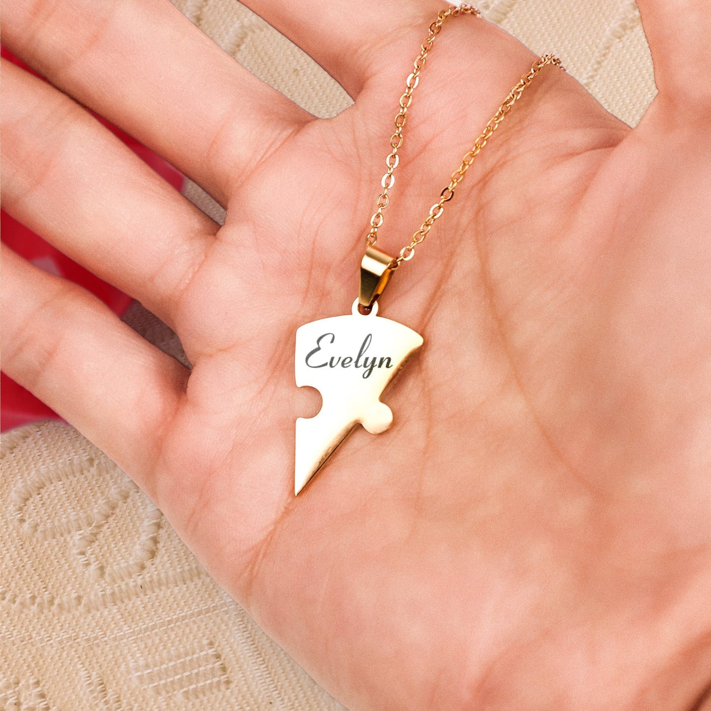 BowLift | Personalized Family Heart Puzzle Necklace