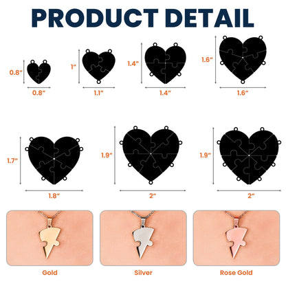 BowLift | Personalized Family Heart Puzzle Necklace