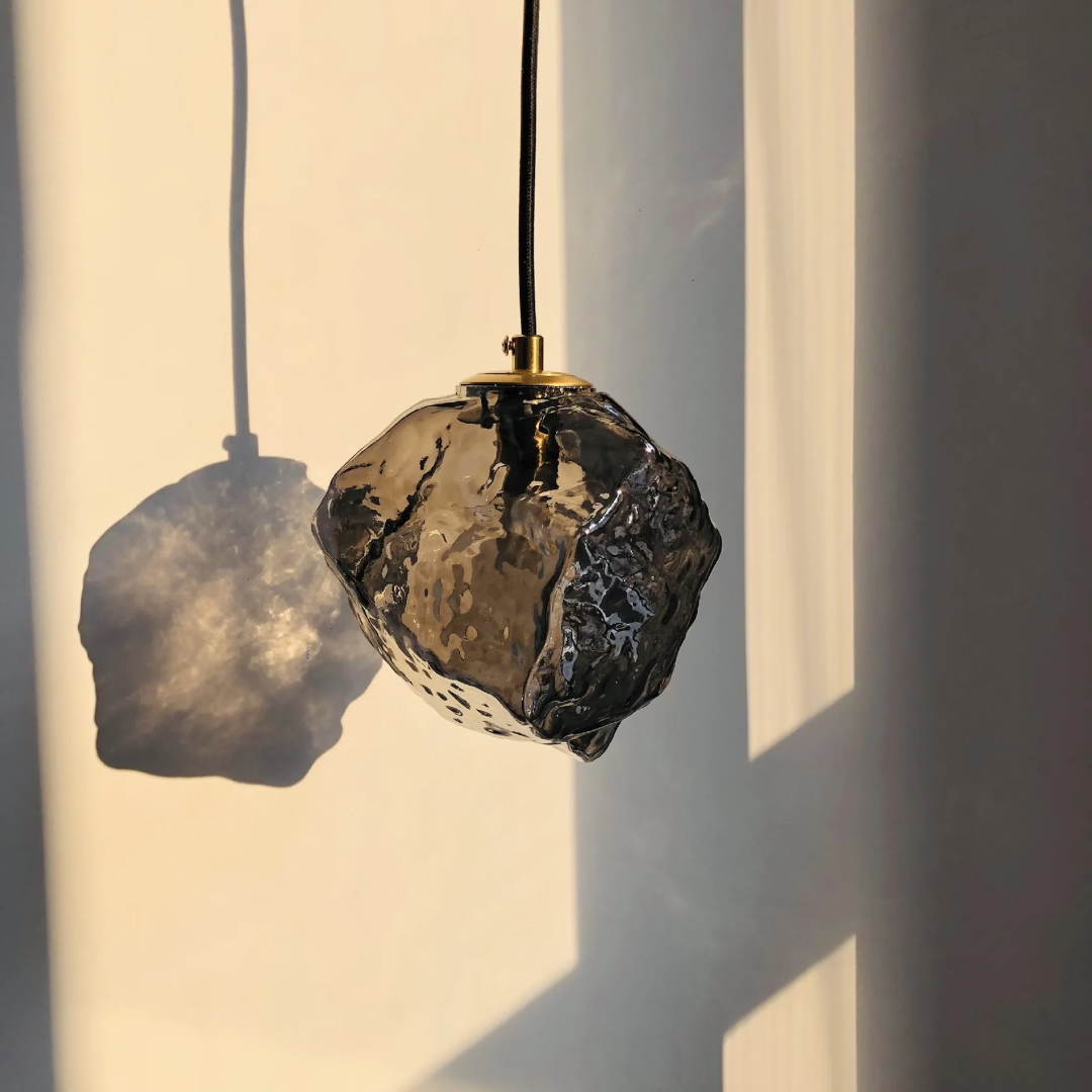 Skanto | Frostglow Glass Pendant Inspired by Ice Cubes