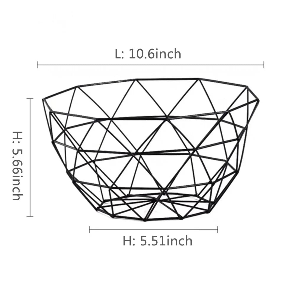 BowLift | Fruit basket – iron – hollow drain basket – living room decor