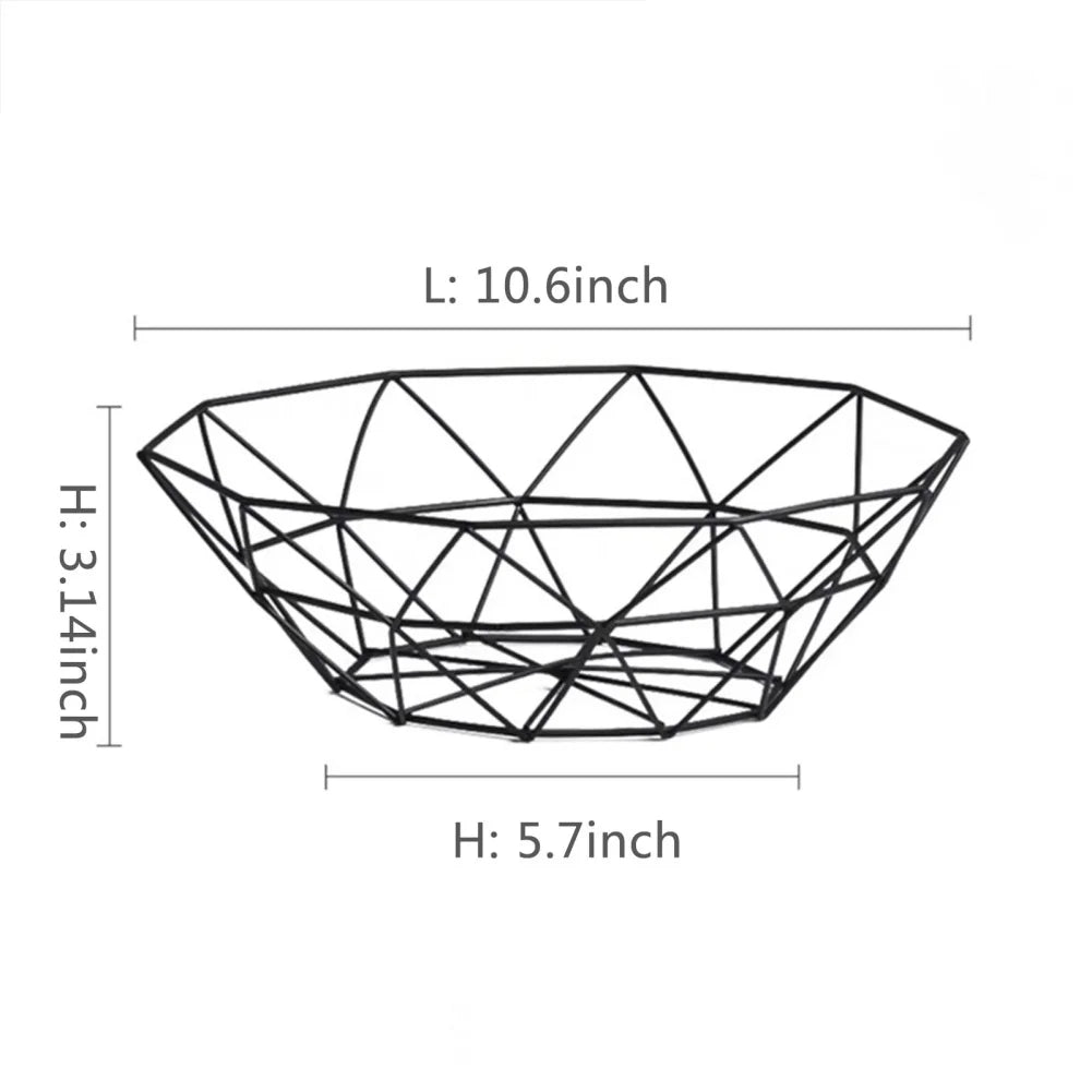 BowLift | Fruit basket – iron – hollow drain basket – living room decor