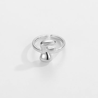 BowLift | Cute Bubble Letter Initial Ring