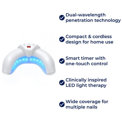 FungiFree | Laser device for nail fungus - Dual Wavelength Penetration - Compact for home use - Restoration of fungal nails Karnz