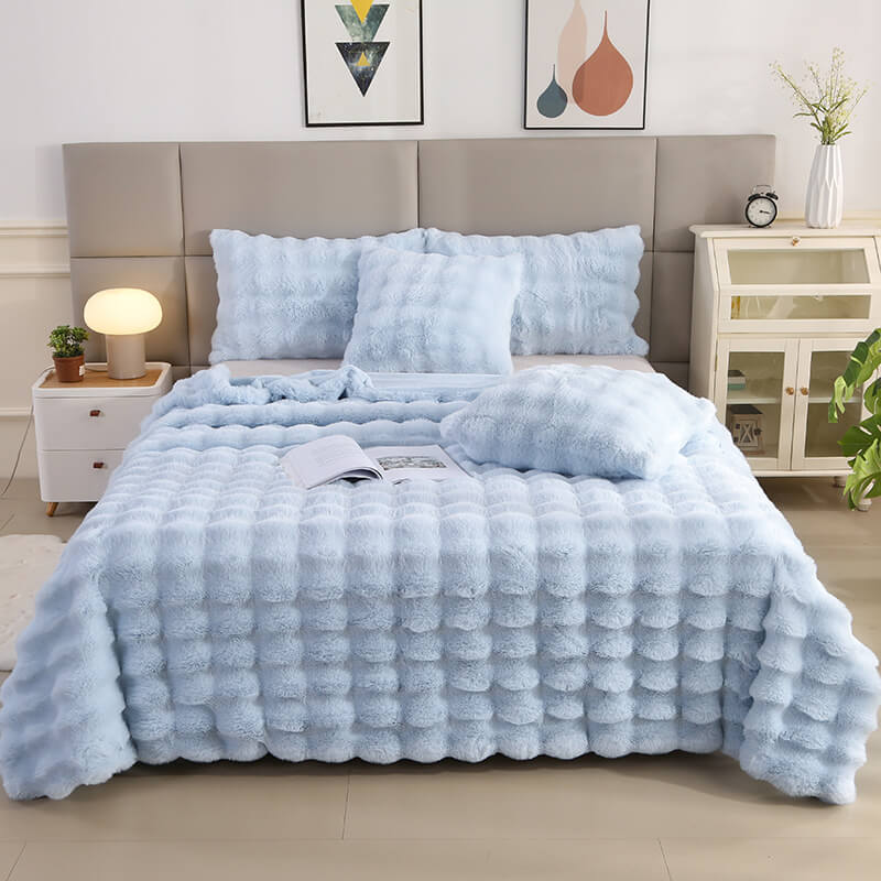 BowLift | Premium Bubble Double Layer Thick Faux Rabbit Fur Blanket