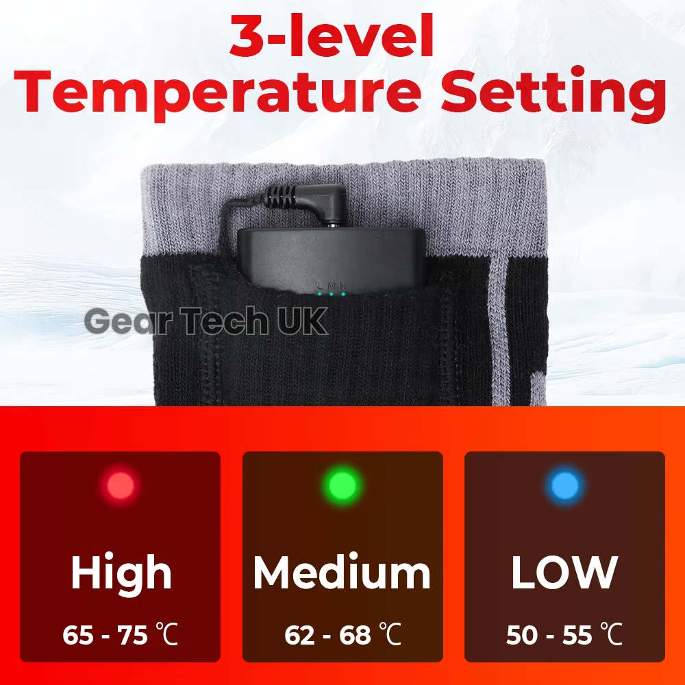 Skanto | Rechargeable Heated Ski Socks & Foot Warmers – Electric Thermal Socks for Skiing, Snowboarding & Winter Sports UK