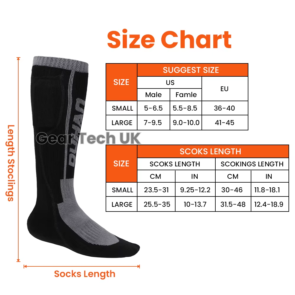 Skanto | Rechargeable Heated Ski Socks & Foot Warmers – Electric Thermal Socks for Skiing, Snowboarding & Winter Sports UK