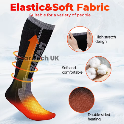 Skanto | Rechargeable Heated Ski Socks & Foot Warmers – Electric Thermal Socks for Skiing, Snowboarding & Winter Sports UK