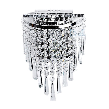 BowLift | Modern Chrome Crystal Drop Wall Lamps