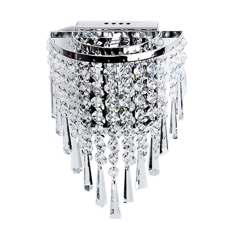 Skanto | Modern Chrome Crystal Drop Wall Lamps