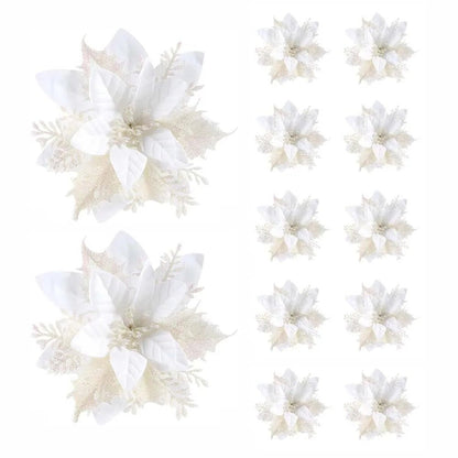 Skanto | Premium Glitter Flower Ornaments for Festive Presentation