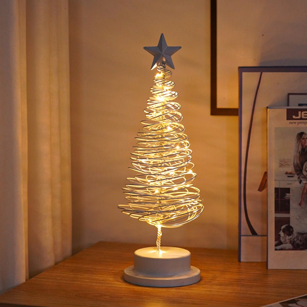 Skanto | LED Christmas Tree with Spiral Design and Star Detail (33 cm)