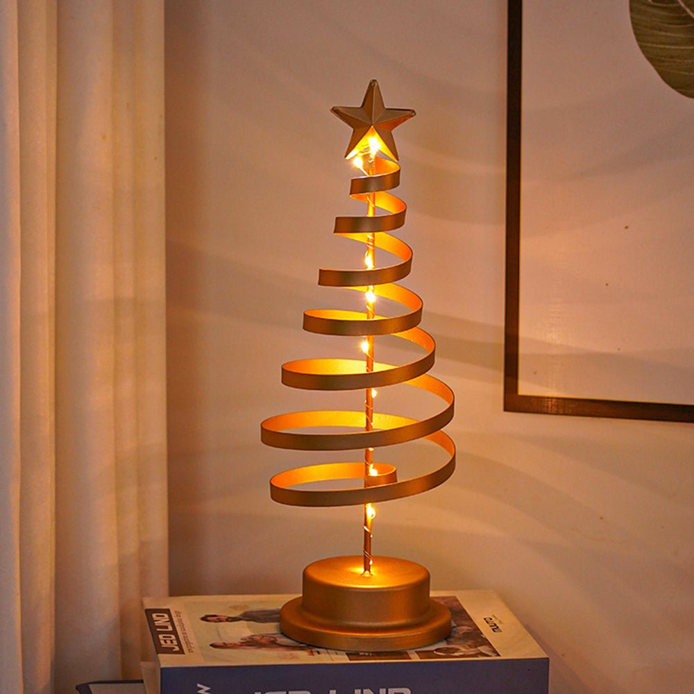 Skanto | LED Christmas Tree with Spiral Design and Star Detail (33 cm)