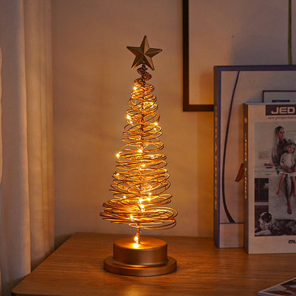Skanto | LED Christmas Tree with Spiral Design and Star Detail (33 cm)