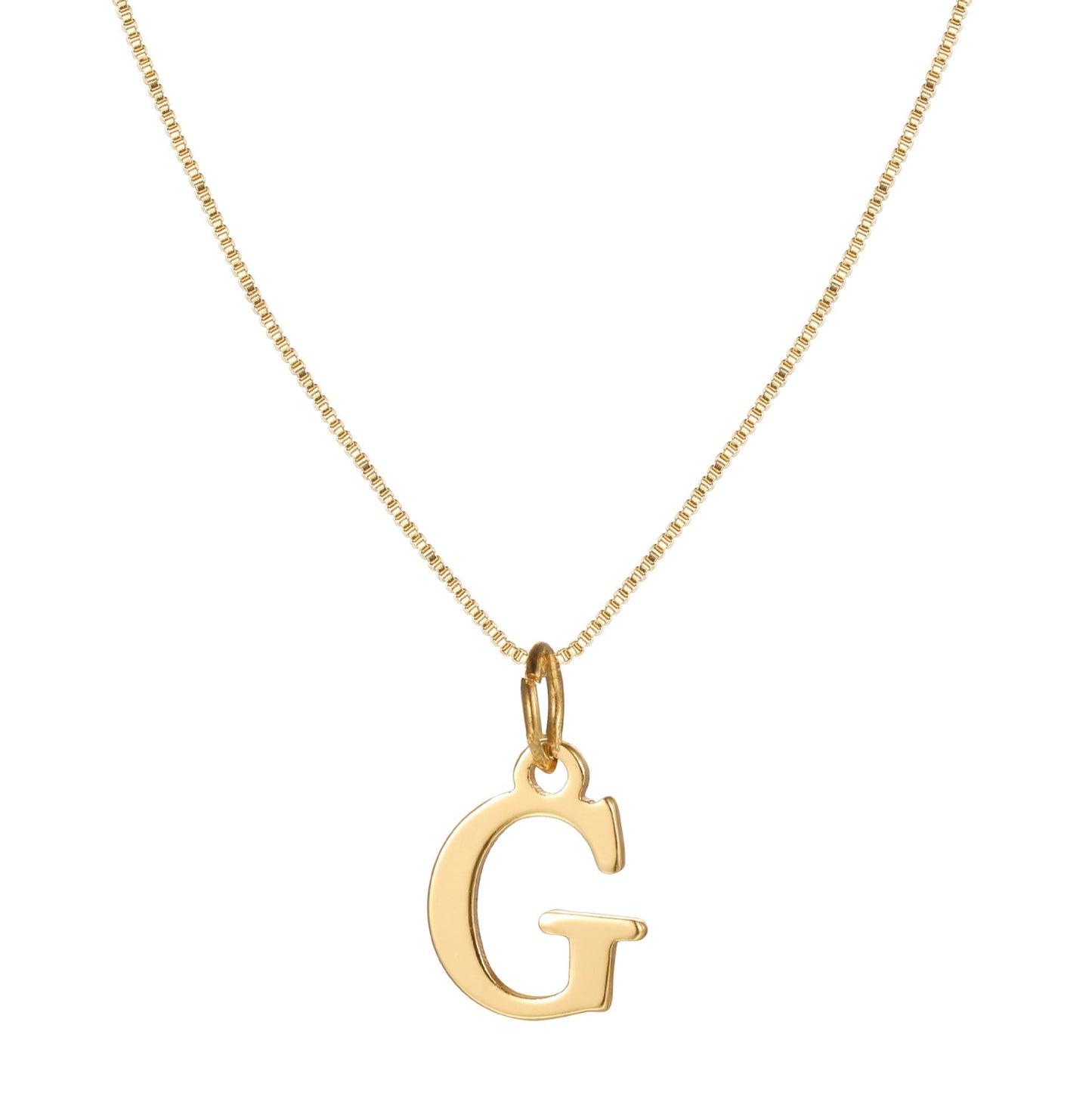 Skanto | 14k Minimal Serif Initial Necklace