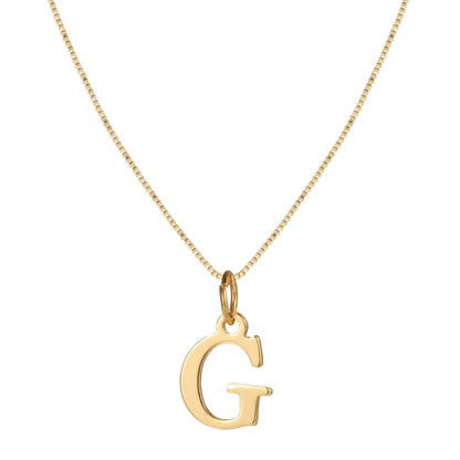 Skanto | 14k Minimal Serif Initial Necklace