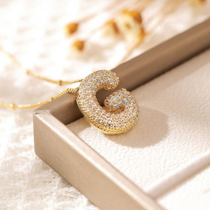 Skanto | Alphabet Diamond Pendant Necklace