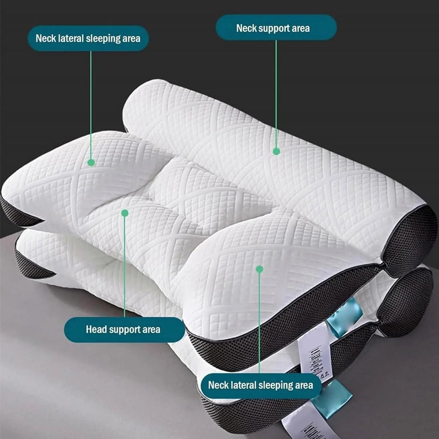 BowLift | Goose Down Neck Pillow – Soft Travel Pillow with Ergonomic Design
