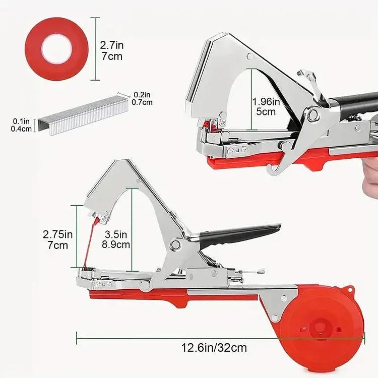 BowLift | Garden Plant Tying Tool Set | 10 Rolls of Tape and 10,000 Staples