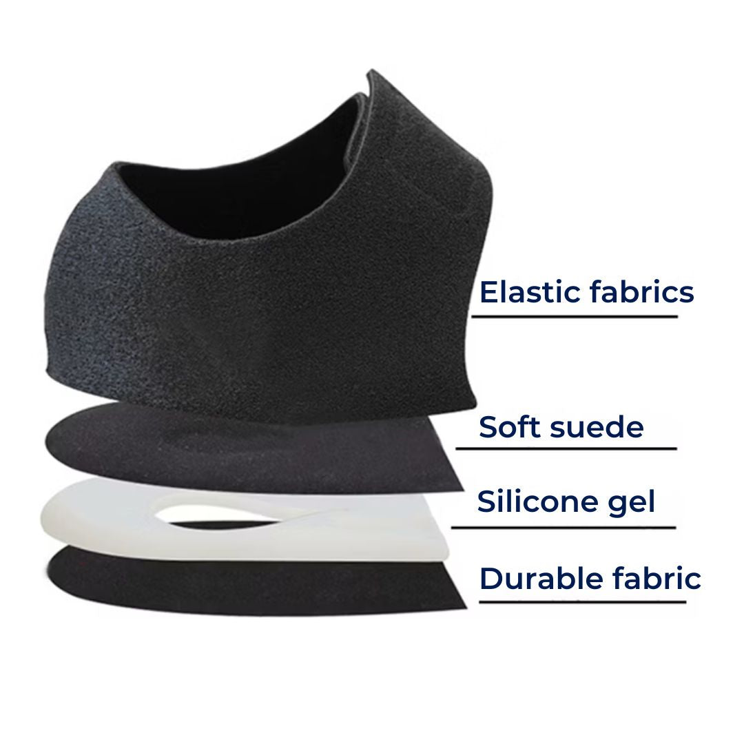GelCush Heel Cups for Plantar Fasciitis | Soft Gel Inserts - for Heel Pain Relief and Shock Absorption Bowlift