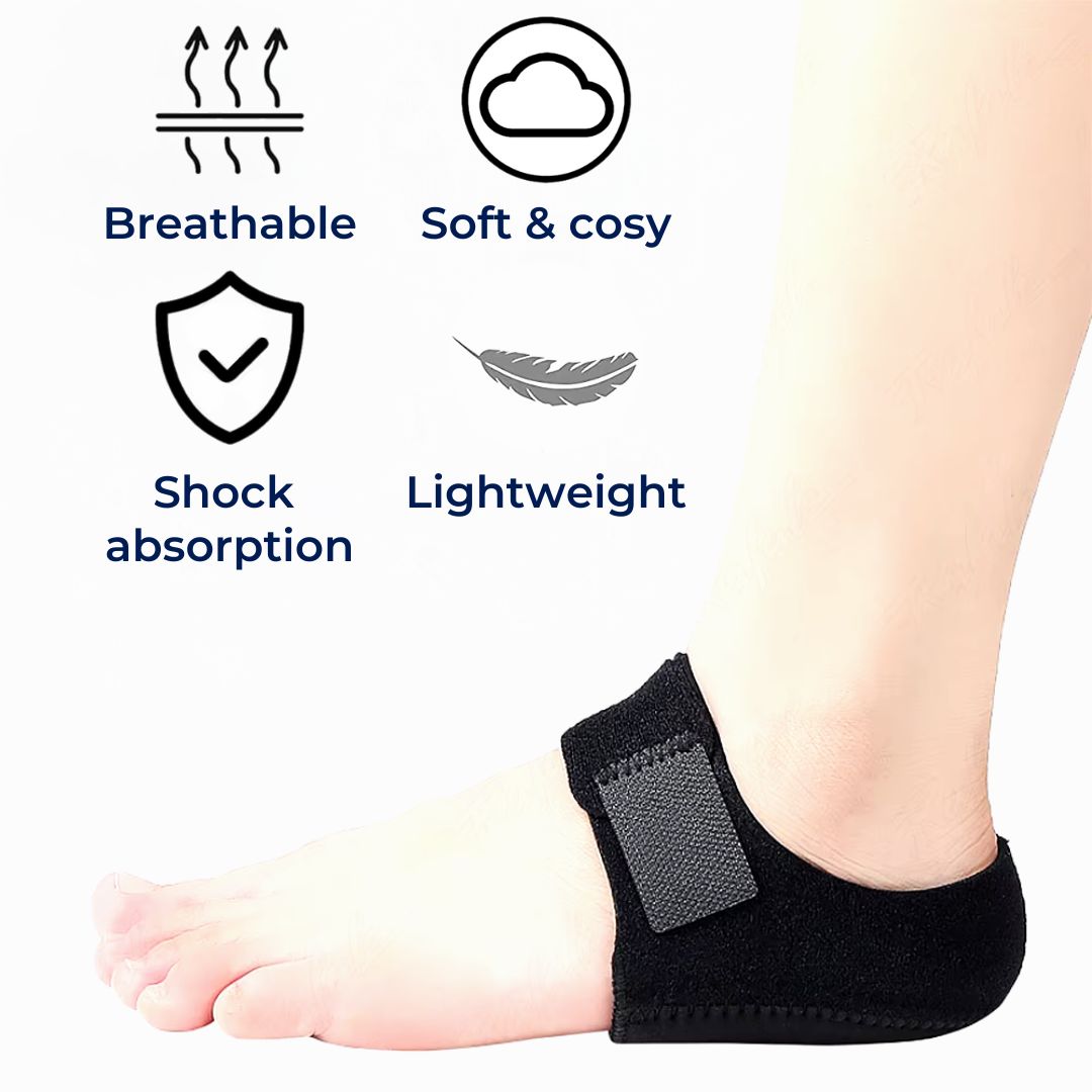 GelCush Heel Cups for Plantar Fasciitis | Soft Gel Inserts - for Heel Pain Relief and Shock Absorption Bowlift