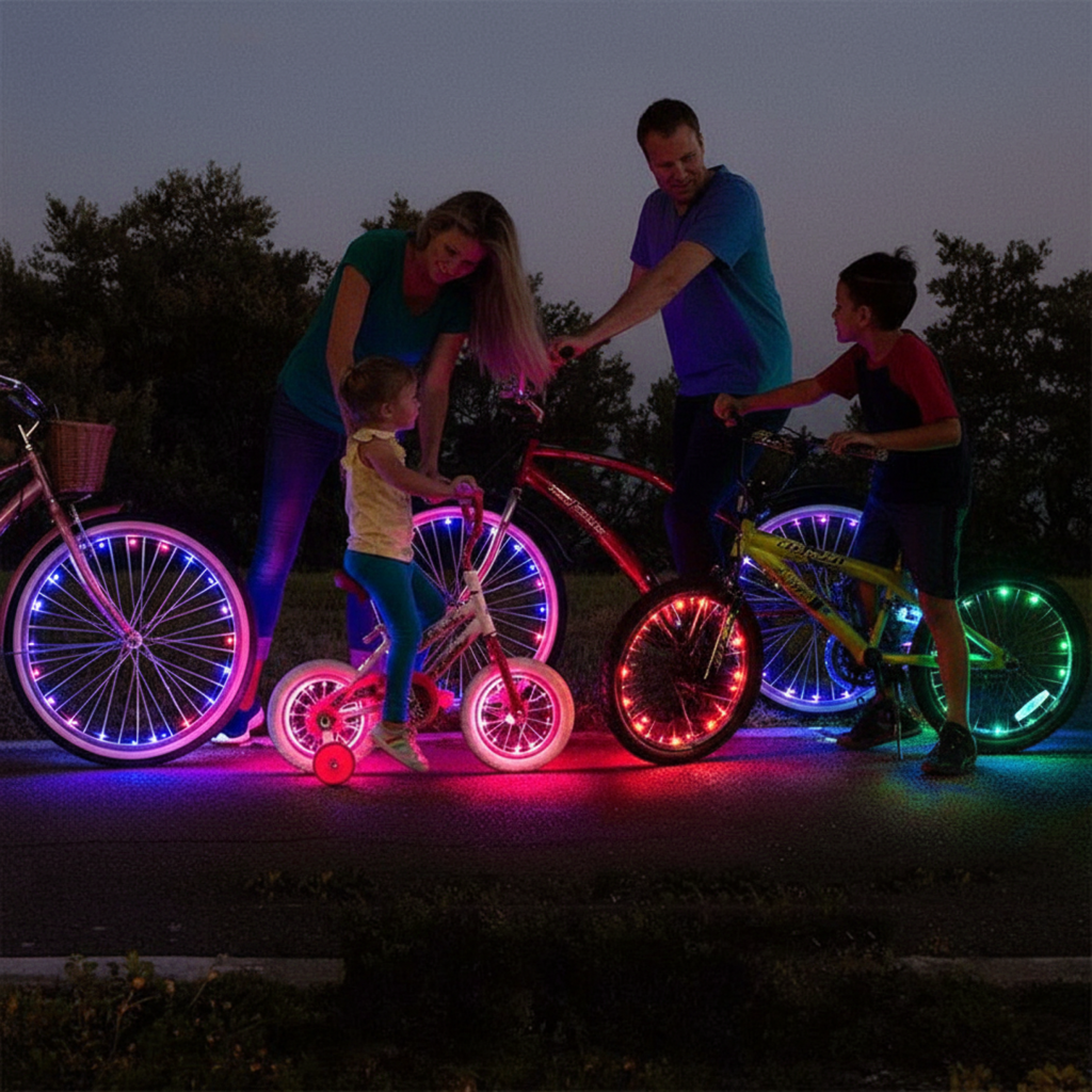 Skanto | LED Bike Tire Light with Text Display – Waterproof for Increased Safety