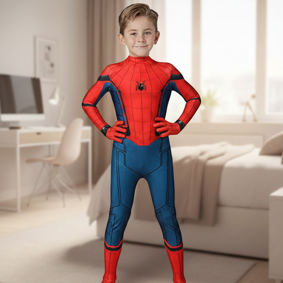 Realistic superhero costume for children and adults