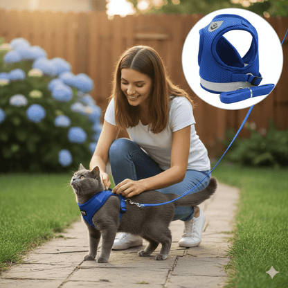 Kalsten | Escape-proof cat harness with reflective details