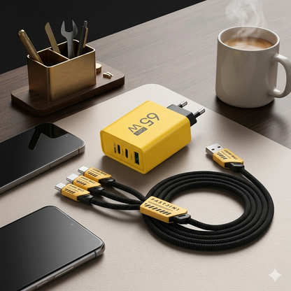 120W USB fast charger with 4 ports | Karnz