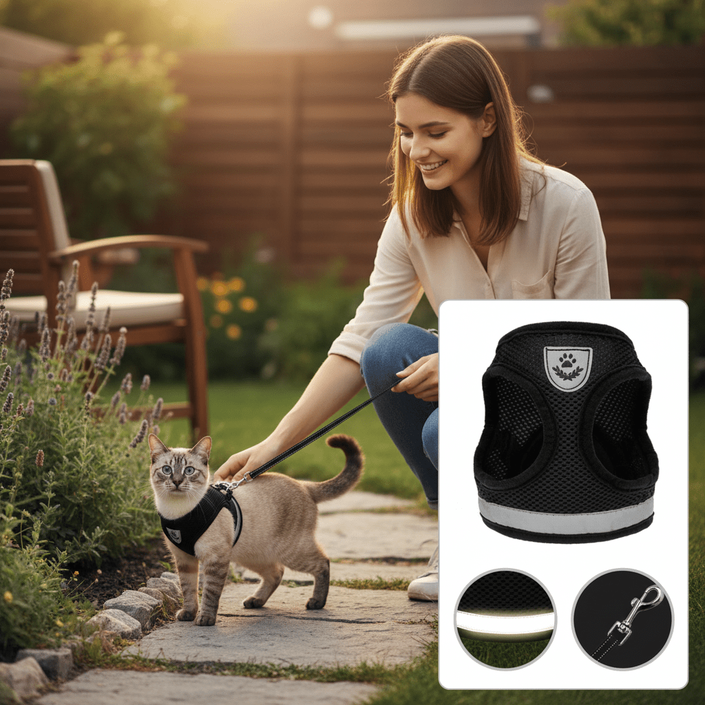 Kalsten | Escape-proof cat harness with reflective details