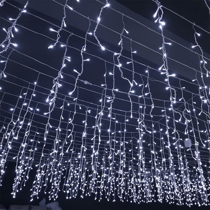 Skanto | 50m LED Icicle Curtain Lights – 36V Low Voltage Christmas Lights Outdoor Waterproof