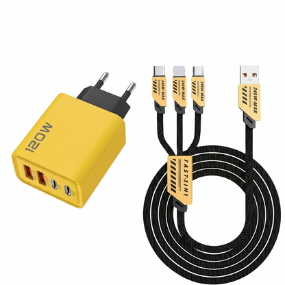 120W USB fast charger with 4 ports | Karnz