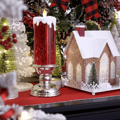 Skanto | LED Glitter Light with Base – Flameless Christmas Decoration with Color Change