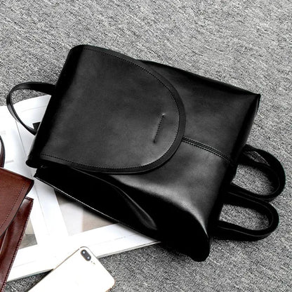 Skanto | LuxeCarry Leather Backpack – Stylish Design with Versatile Storage for Women