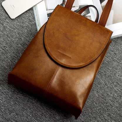 Skanto | LuxeCarry Leather Backpack – Stylish Design with Versatile Storage for Women