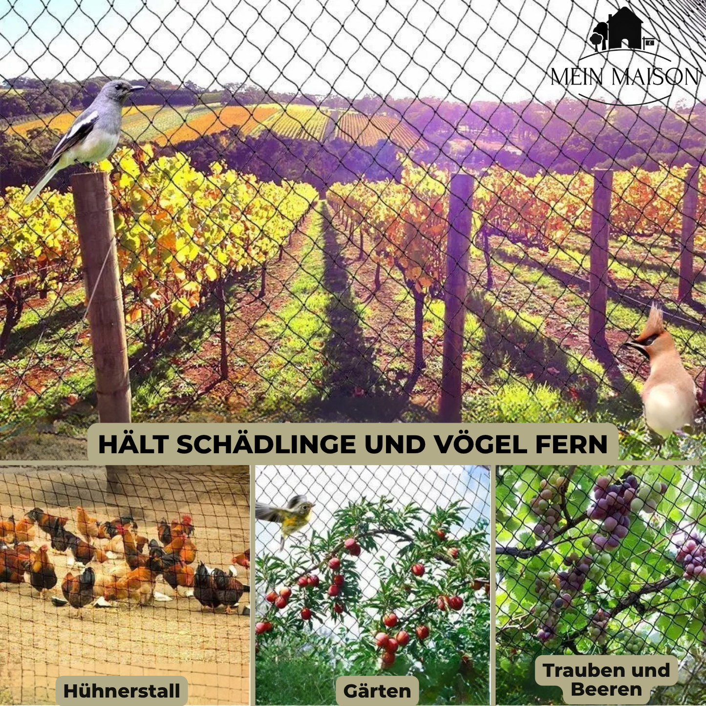 BowLift | AgriNet Pro Garden Net UV-resistant Tearproof Versatile Plant Protection Custom sizes Available