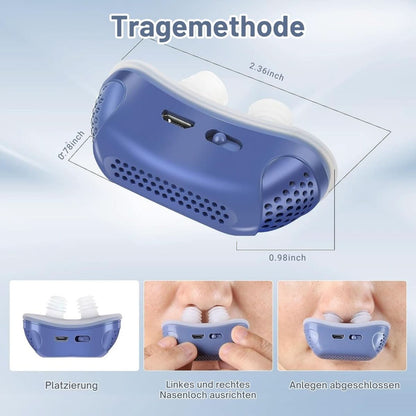 Compact CPAP device against snoring and sleep apnea