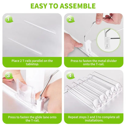 BowLift | Drink Organizer for Refrigerator – Adjustable with Automatic Feed